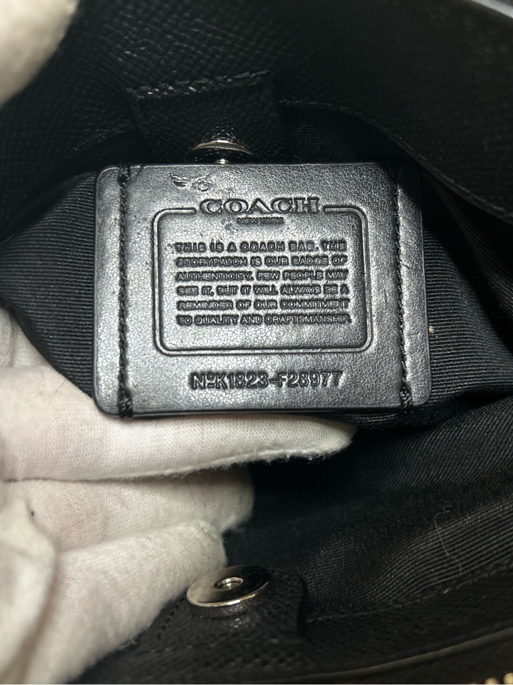 Coach Black Leather Satchel Carryall Crossbody Bag w/Original Chain and Tag - Picture 11 of 15